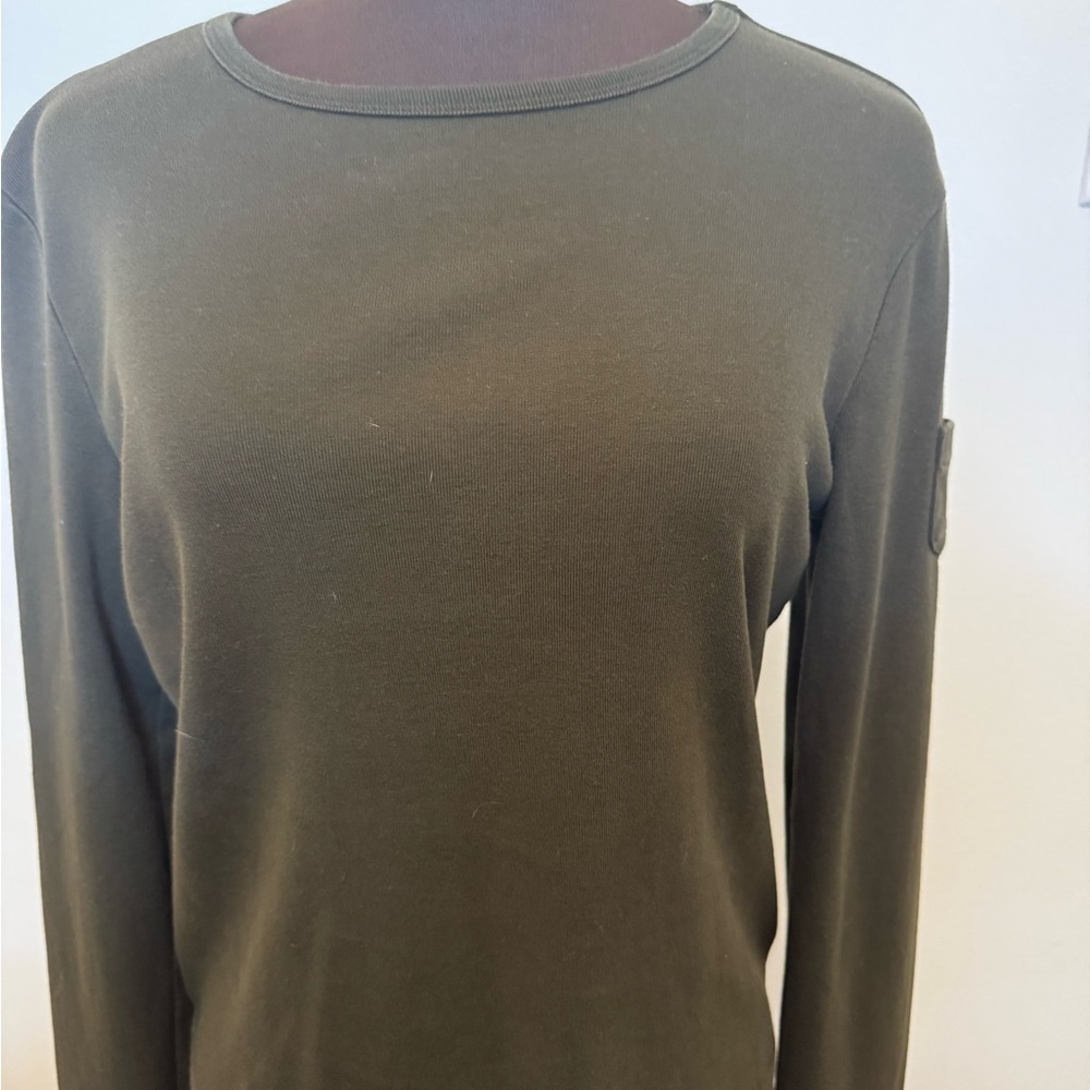 Olive Green Long Sleeve Top - Lauren Ralph Lauren, medium. 100% cotton.